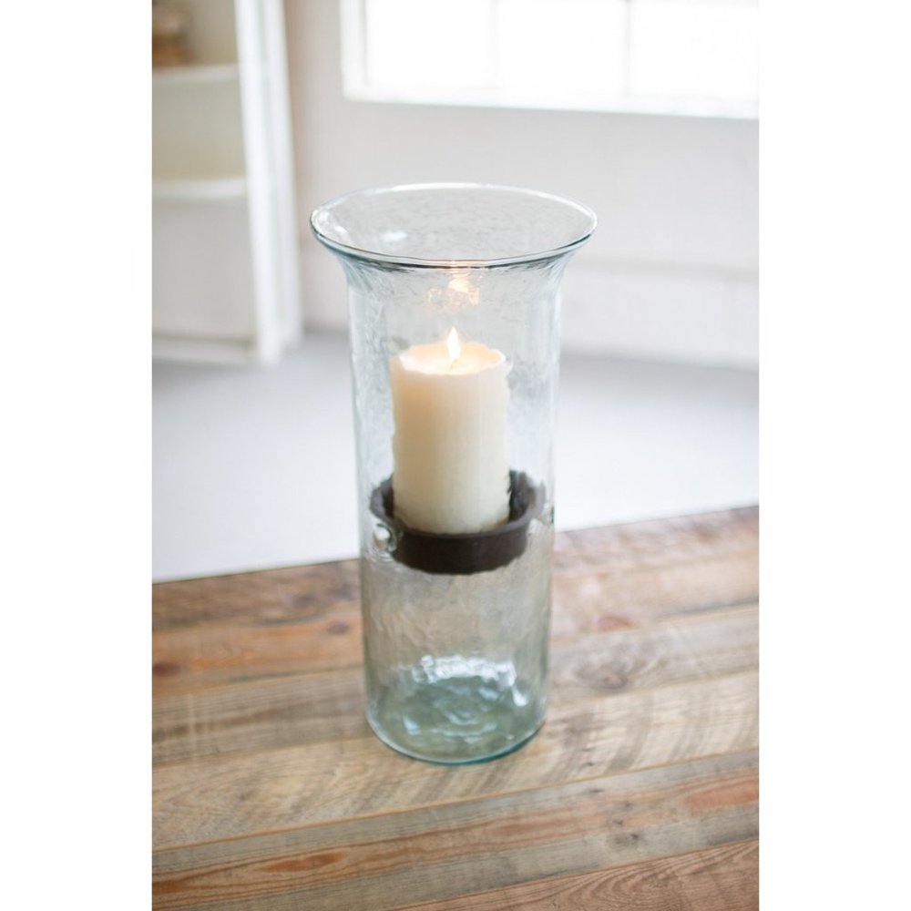 Mini Glass Hurricane - Large